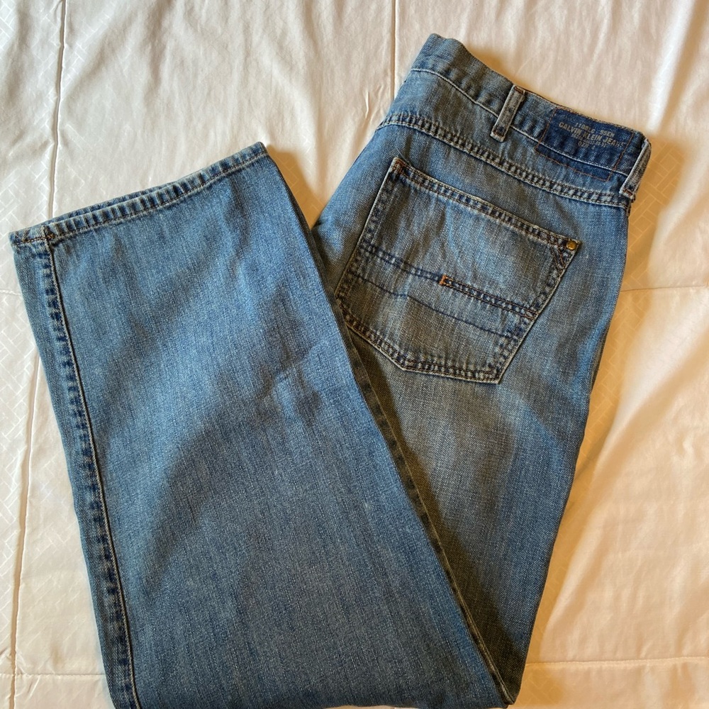 Calvin Klein Men’s Straight Leg Blue Denim Jeans size 36